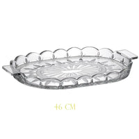 Ensemble de 3 plateaux de la collection TULIPA - CRISTAL DE BOHEME