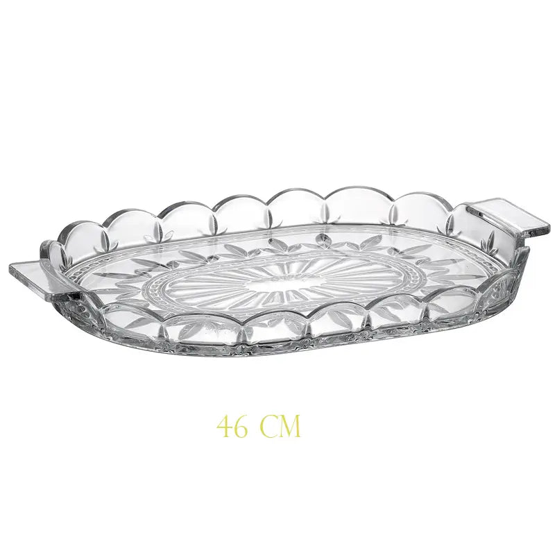 Ensemble de 3 plateaux de la collection TULIPA - CRISTAL DE BOHEME