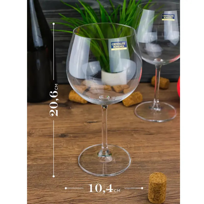 Verres à pied Colibri collection  570 ml x6 - Cristal de Bohême