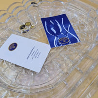 Ensemble de 3 plateaux de la collection TULIPA - CRISTAL DE BOHEME