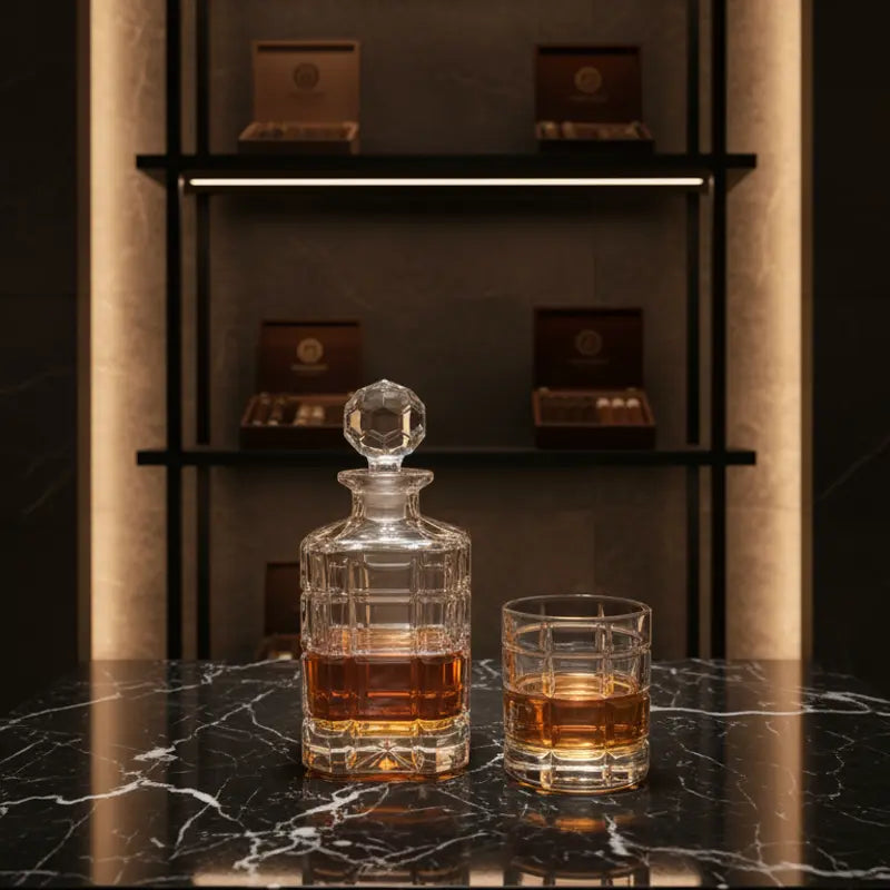 Set de whiskey Timesquare NYC - Cristal de bohemia