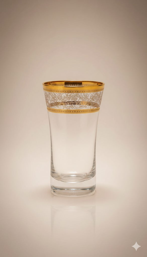 Verre à Thé "Lumina Gold" – Cristal de Bohème