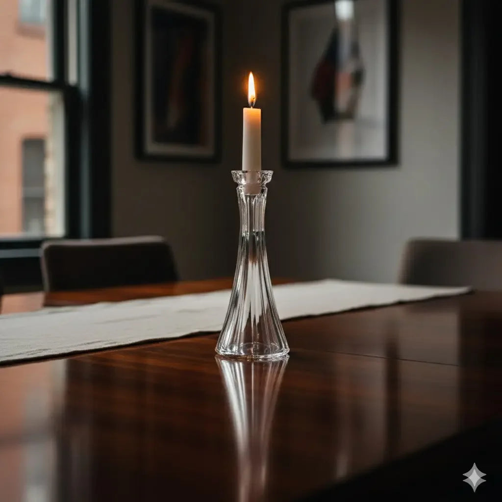 Bougeoir Wellington 25,5cm – Exclusif en Cristal de Bohême - Cristallus