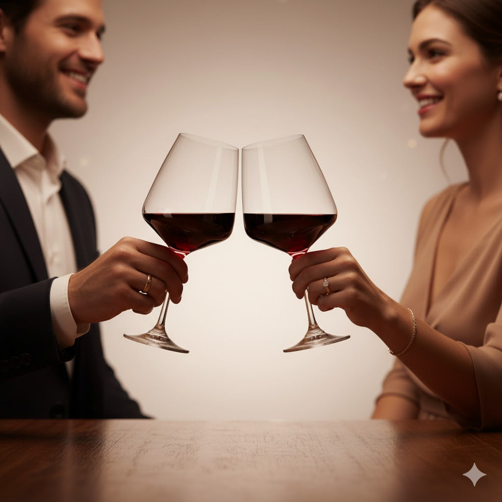 Verre à Vin 6x570ml – Corvus Collection en Cristal de Bohême