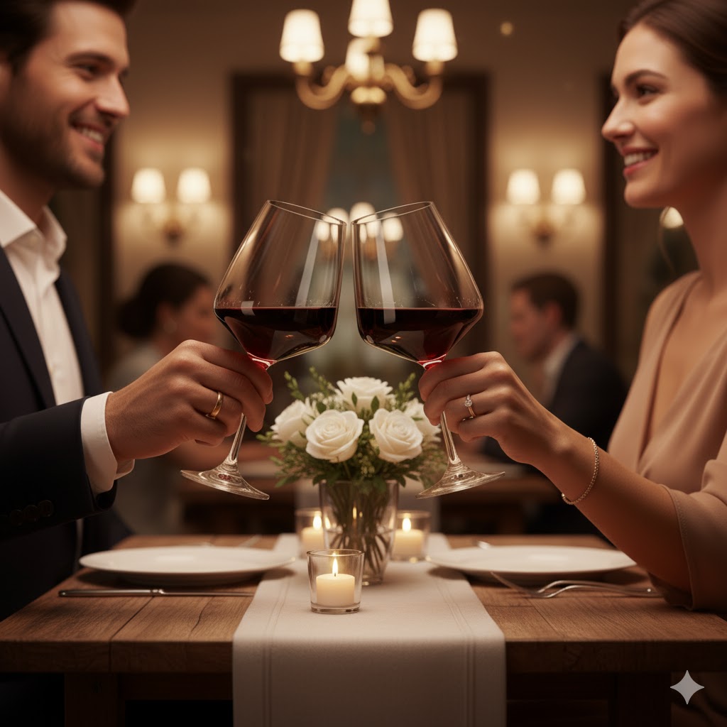 Verre à Vin 6x570ml – Corvus Collection en Cristal de Bohême