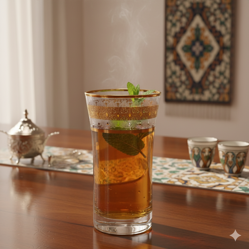 Verres à Thé Collection Royale Platine 125 ml – Cristal de Bohême Décor Main