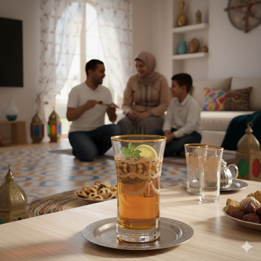 Verres à Thé Elbey 125 ml – Cristal de Bohême Décor en Platine Doré