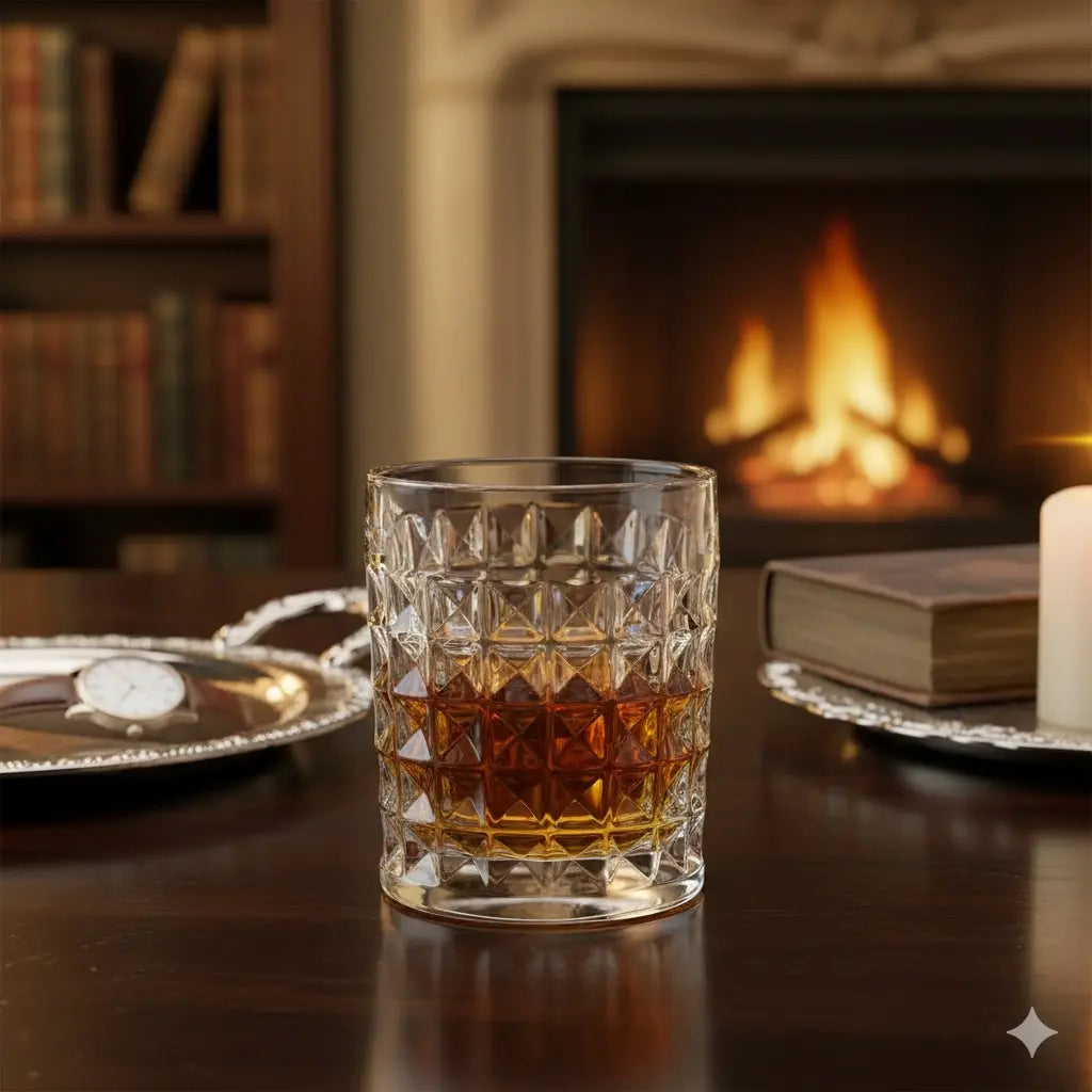 Set de Whisky Diamant – Carafe 600ml & 6 Verres 230ml Bohêmia🎄 Cristallus